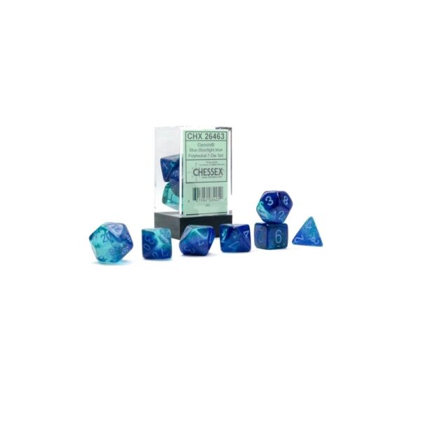 26463 Set di Dadi Gemini Blu-Blu/Azzurro Luminary