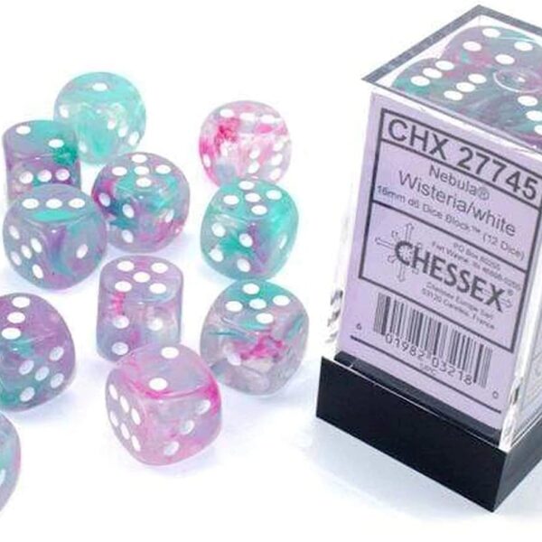 27545 Set di Dadi Nebula Wisteria/white