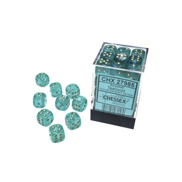 27585 Set di Dadi Borealis Teal/gold