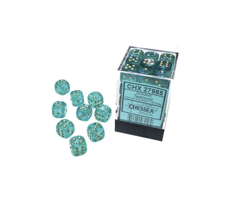 27585 Set di Dadi Borealis Teal/gold
