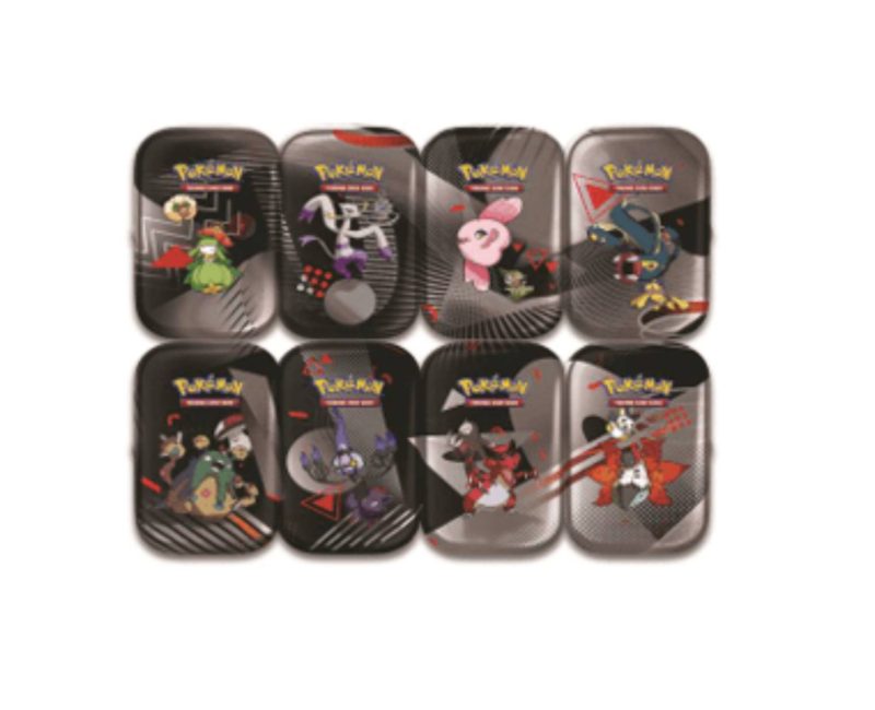Mini Tin da Collezione Luce Nera e Fuoco Bianco Set 8 Artwork