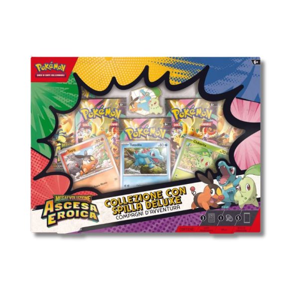 Pokémon TCG - Ascesa Eroica - Collezione con Spilla - Compagni D’avventura (ITA)