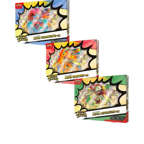 Pokémon TCG - Trio Collezioni Ascesa Eroica (Meganium, Feraligatr, Emboar) - ITA