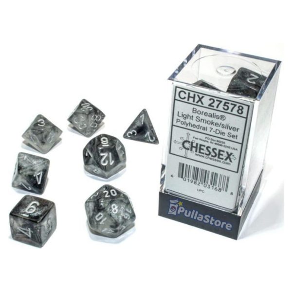 27578 Set di Dadi Luminary Light Smoke:silver