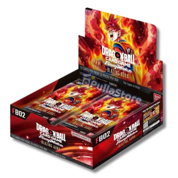 Dragon Ball Super Card Game- Fusion World - Blazing Aura FB-02 - Display da 24 Buste (ENG)